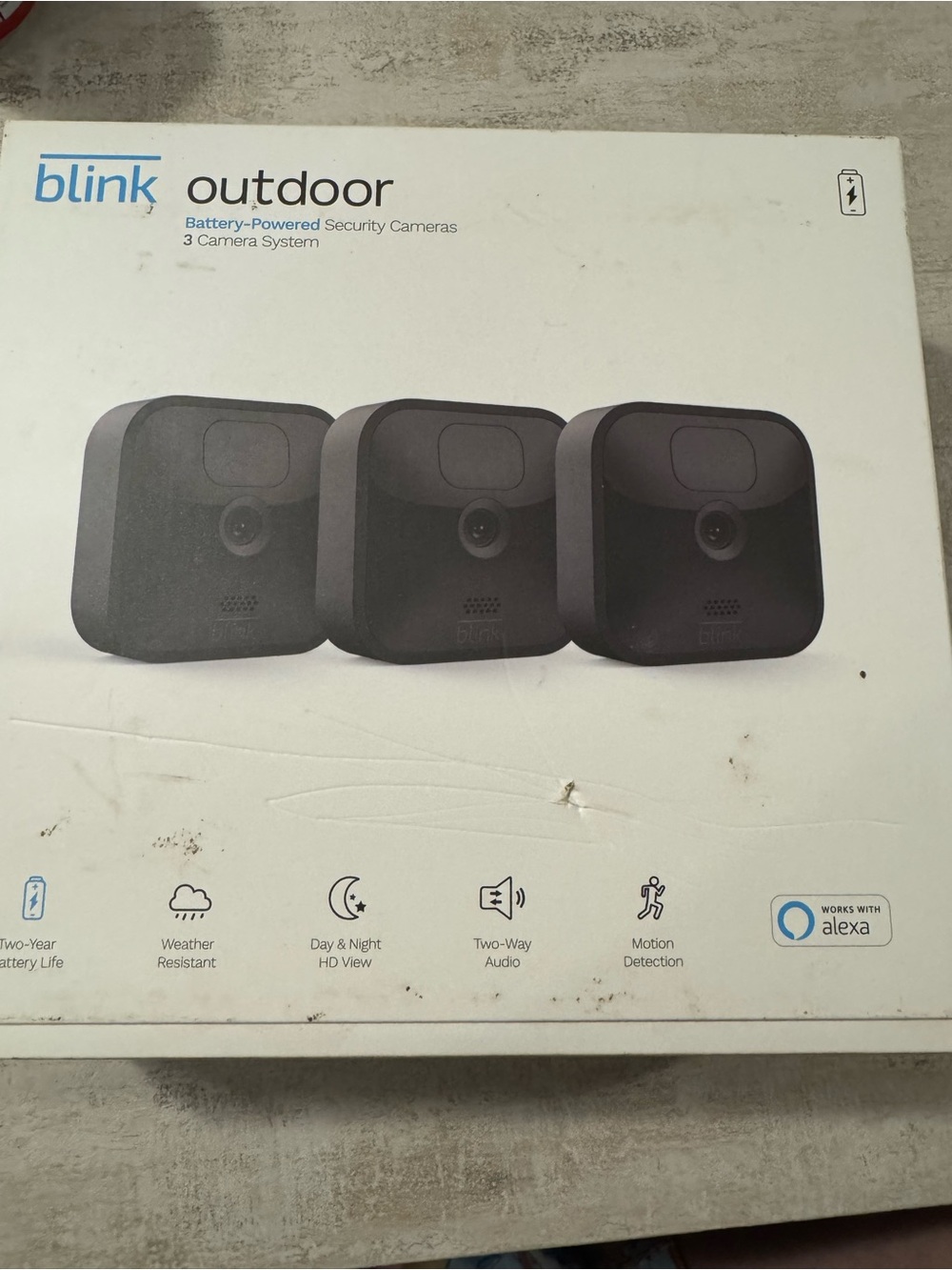 Blink Outdoor Battery-Powered Security Camera 3-Pack - Black